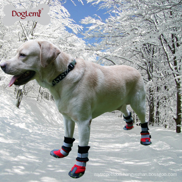 Reflecting Winter Waterproof Warm Large Dog Slip-resistant Snow Boots Shoes